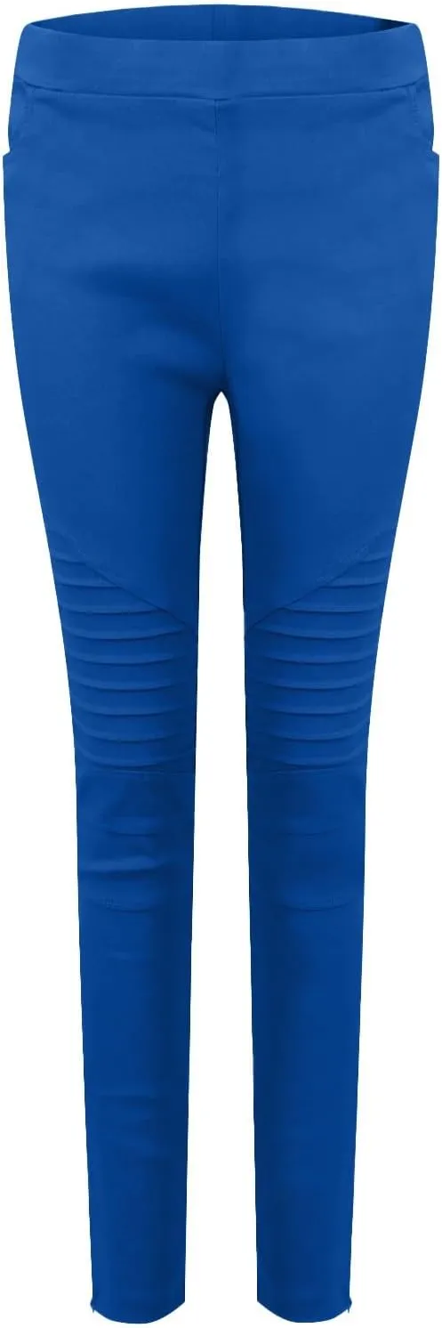 eoeioa Plus Size Leggings with Pockets for Women High Waisted Stretch Skinny Zipper Cropped Pencil Pants Stripe Tights Pants