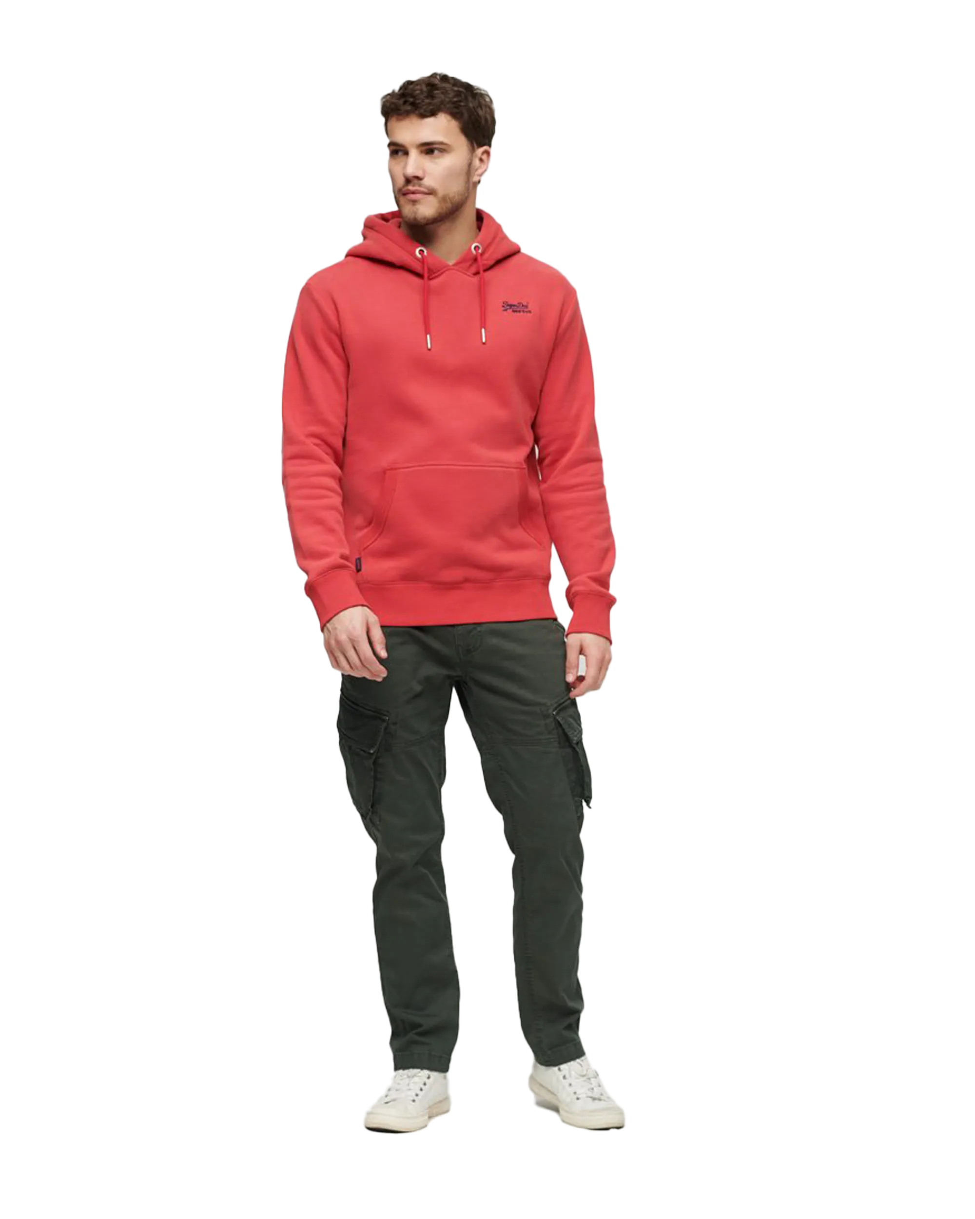 Essential Logo Hoodie in Cranberry Crush Red