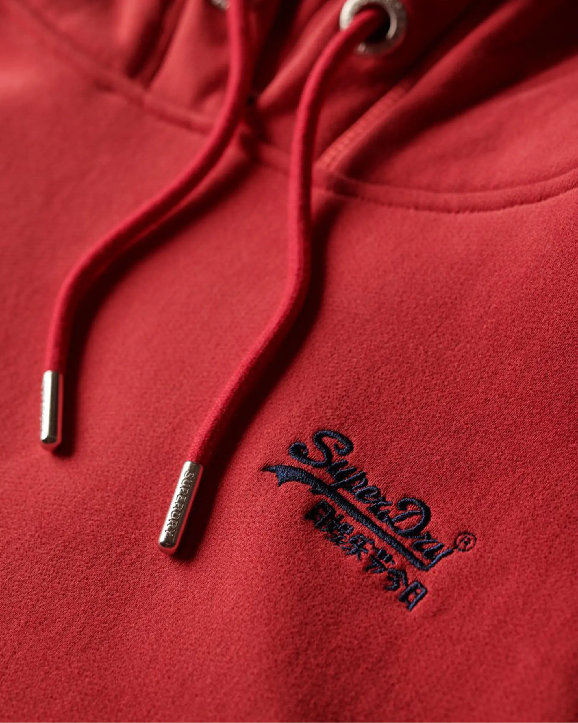 Essential Logo Hoodie in Cranberry Crush Red