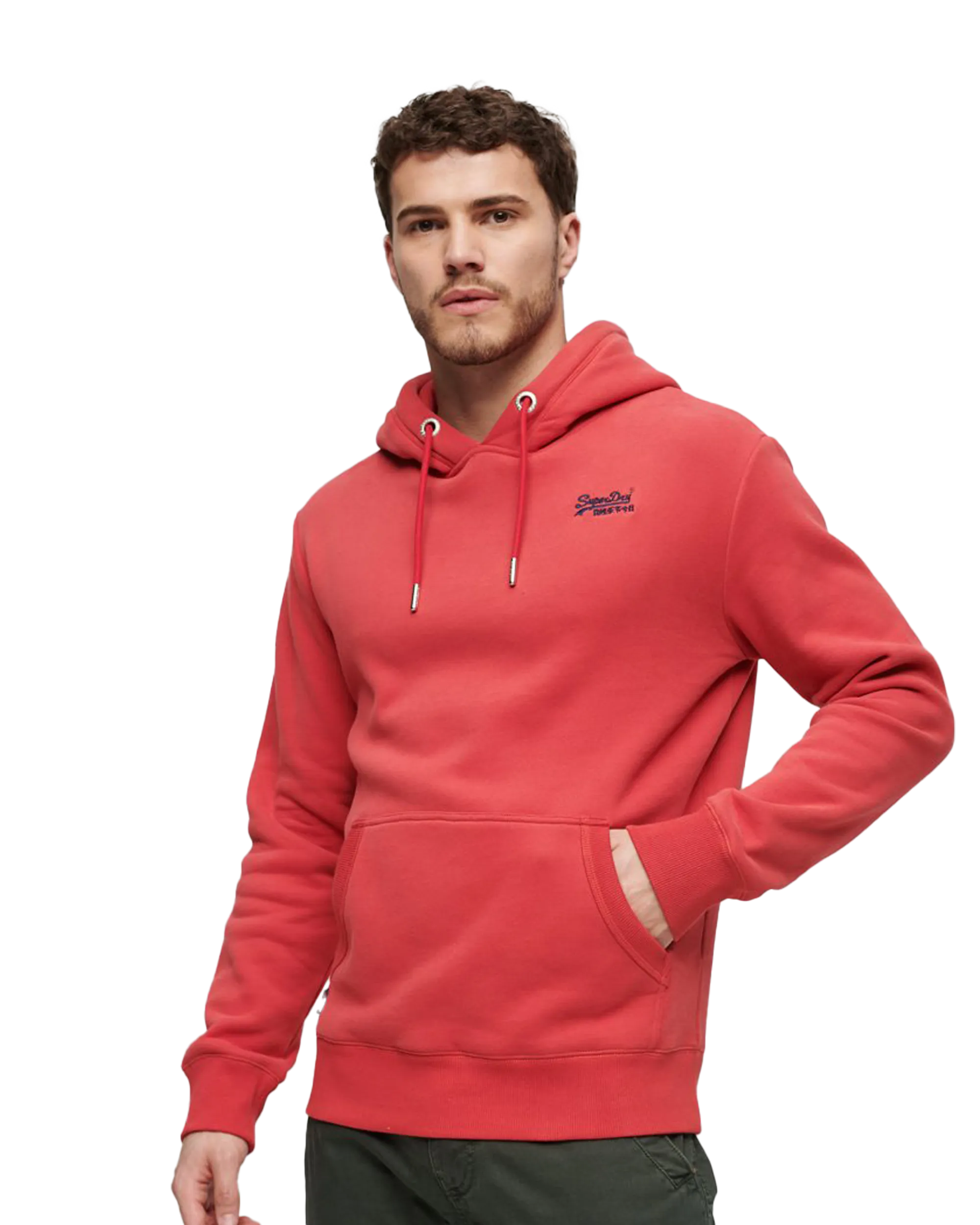 Essential Logo Hoodie in Cranberry Crush Red