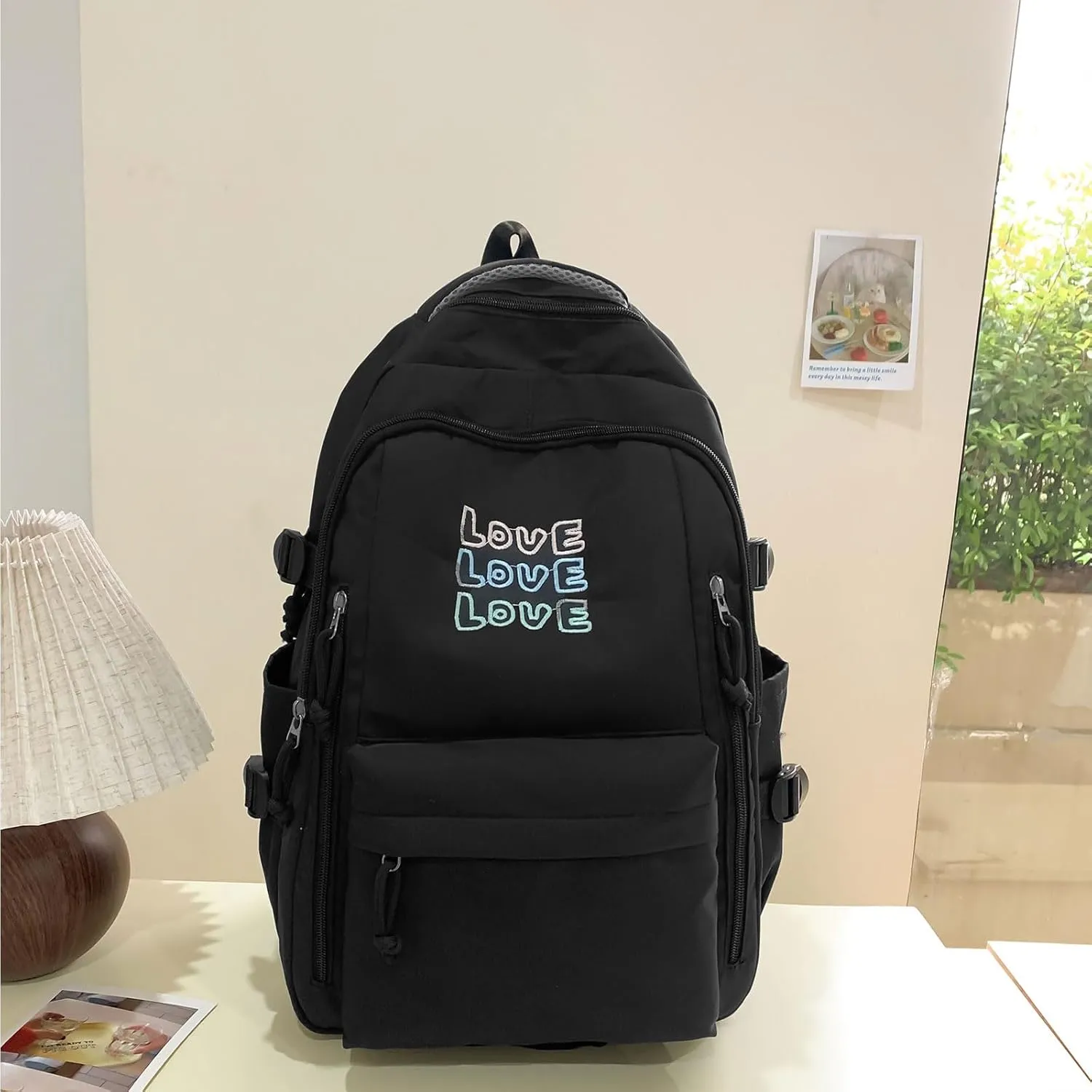Fashion Backpack Cute Casual Bookbags Laptop Bag Lightweight Travel Daypacks (Blue)