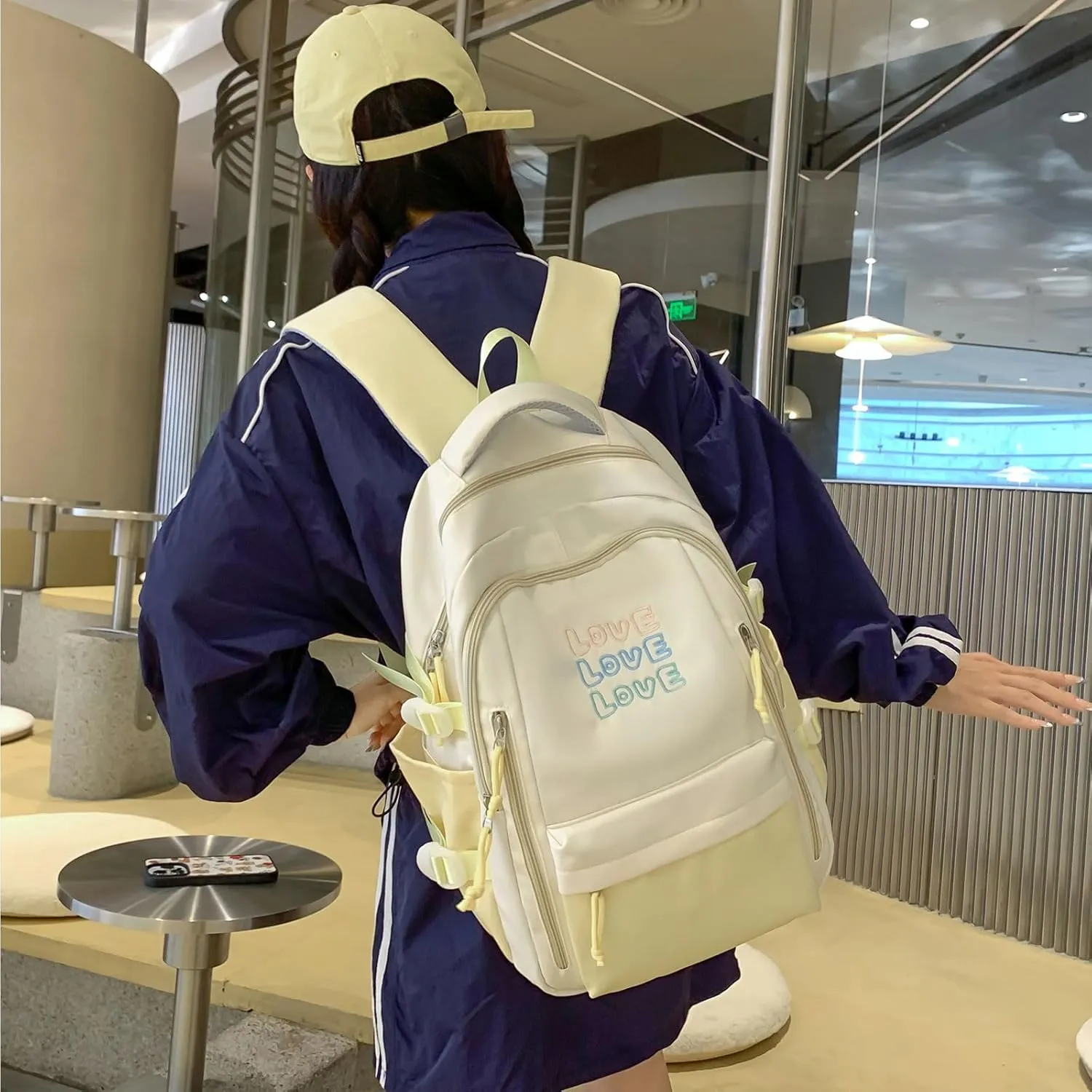 Fashion Backpack Cute Casual Bookbags Laptop Bag Lightweight Travel Daypacks (Blue)