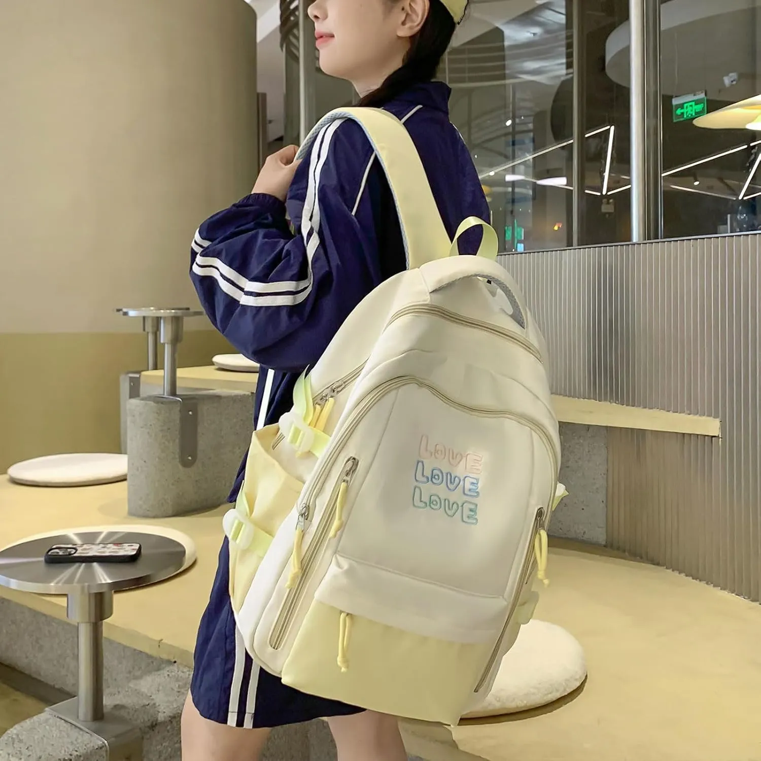 Fashion Backpack Cute Casual Bookbags Laptop Bag Lightweight Travel Daypacks (Blue)