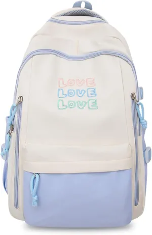 Fashion Backpack Cute Casual Bookbags Laptop Bag Lightweight Travel Daypacks (Blue)