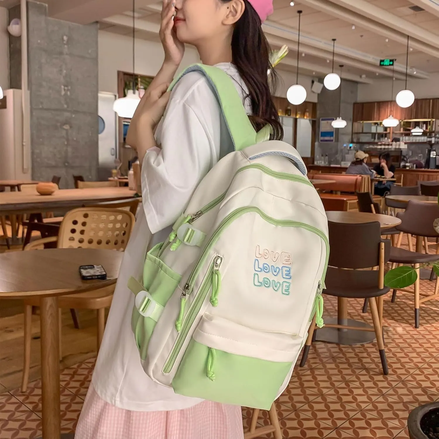 Fashion Backpack Cute Casual Bookbags Laptop Bag Lightweight Travel Daypacks (Blue)