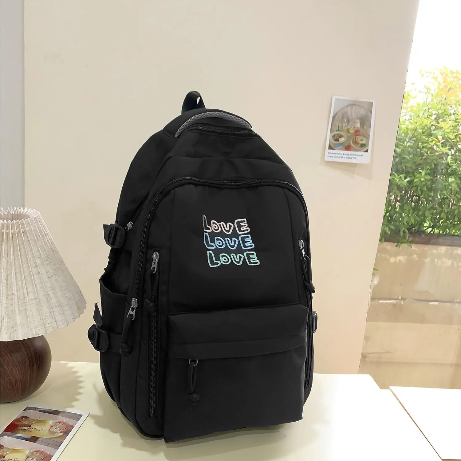 Fashion Backpack Cute Casual Bookbags Laptop Bag Lightweight Travel Daypacks (Blue)
