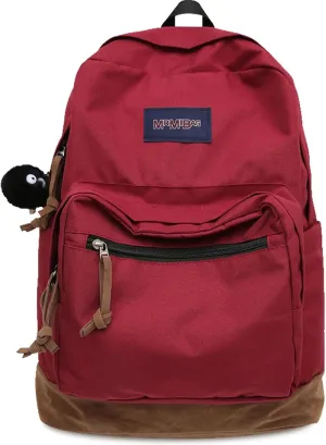 Fashion Backpack with Cute Accessory 18.1 Inch Bookbags with Pendant Laptop Bag Casual Lightweight Travel Daypacks (Red)