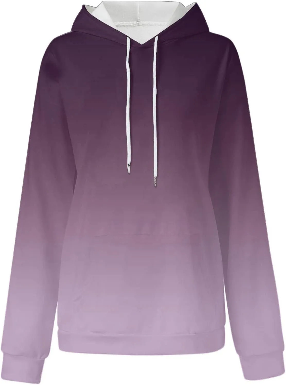 Fashion Tie Dye Hoodies For Women Pocket Long Sleeve Drawstring Oversized Pullover Fall Winter Gradient Sweatshirts