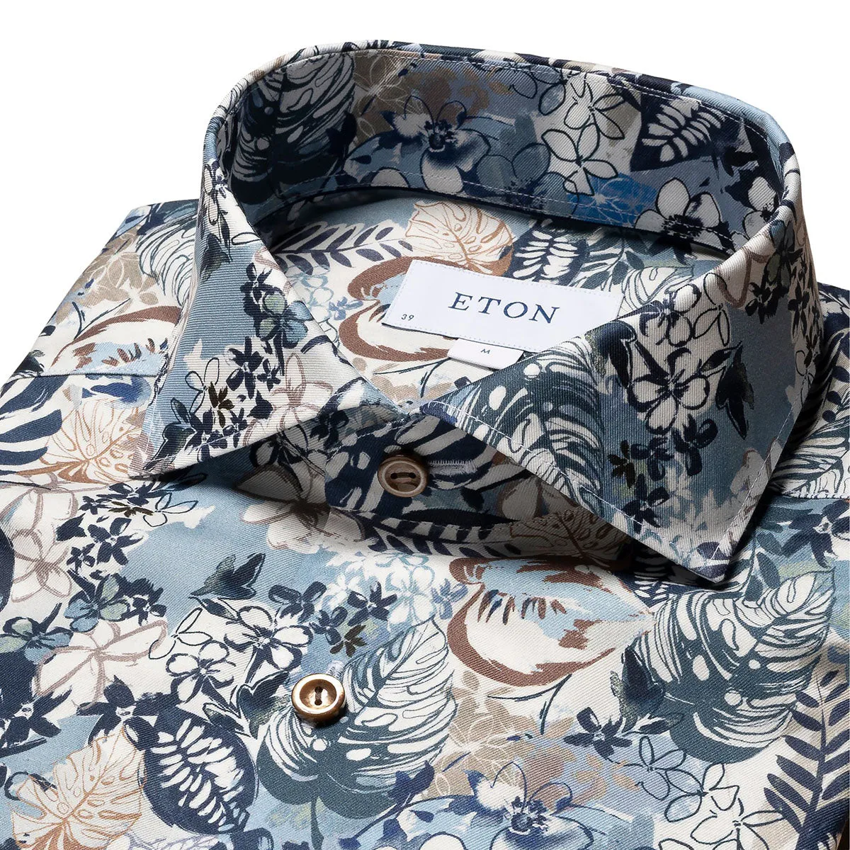 Floral Print Signature Twill Contemporary Fit Shirt