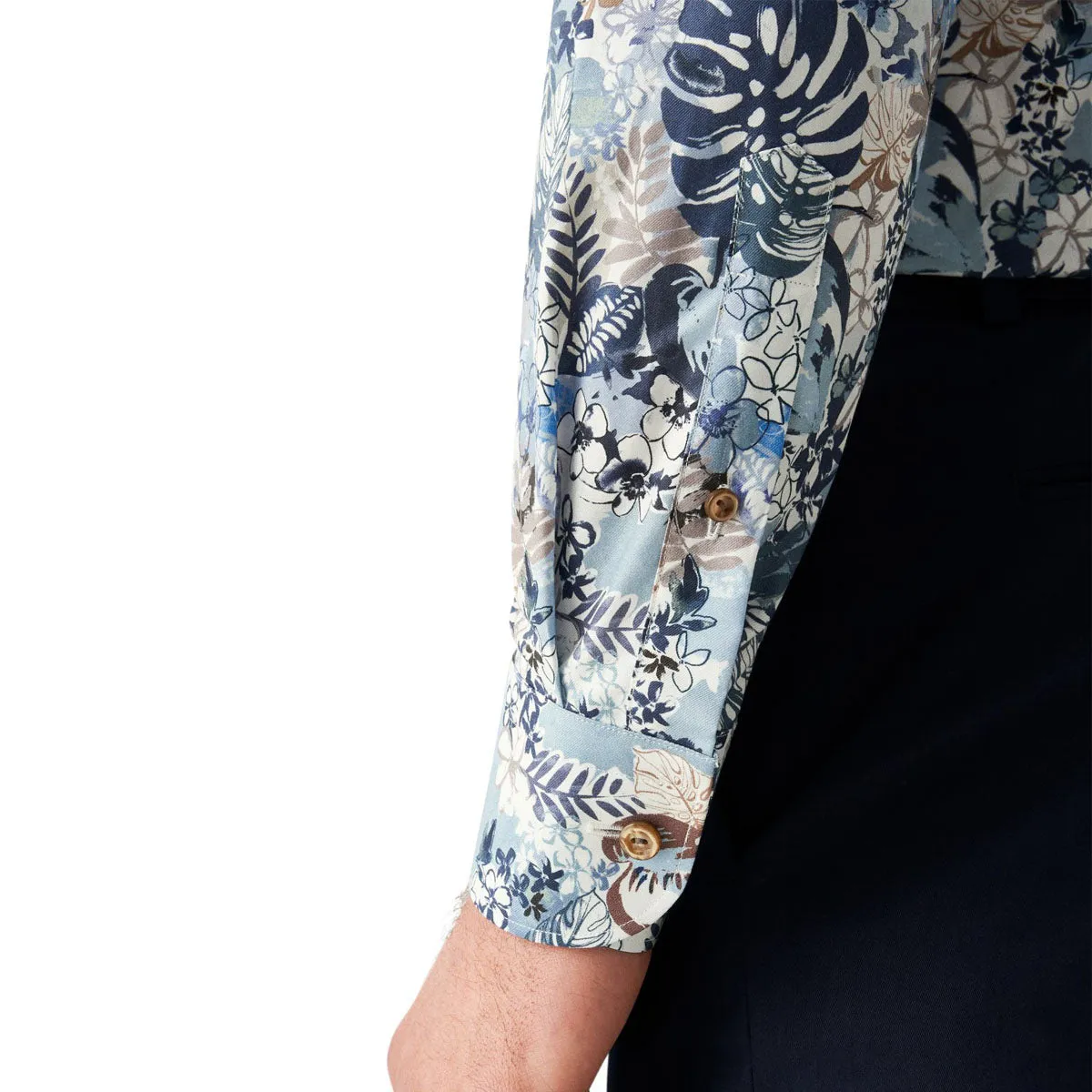 Floral Print Signature Twill Contemporary Fit Shirt