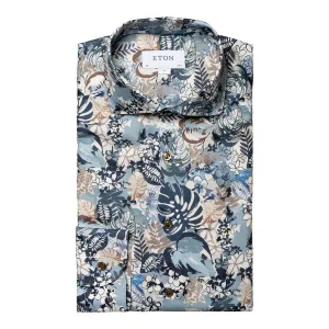 Floral Print Signature Twill Contemporary Fit Shirt