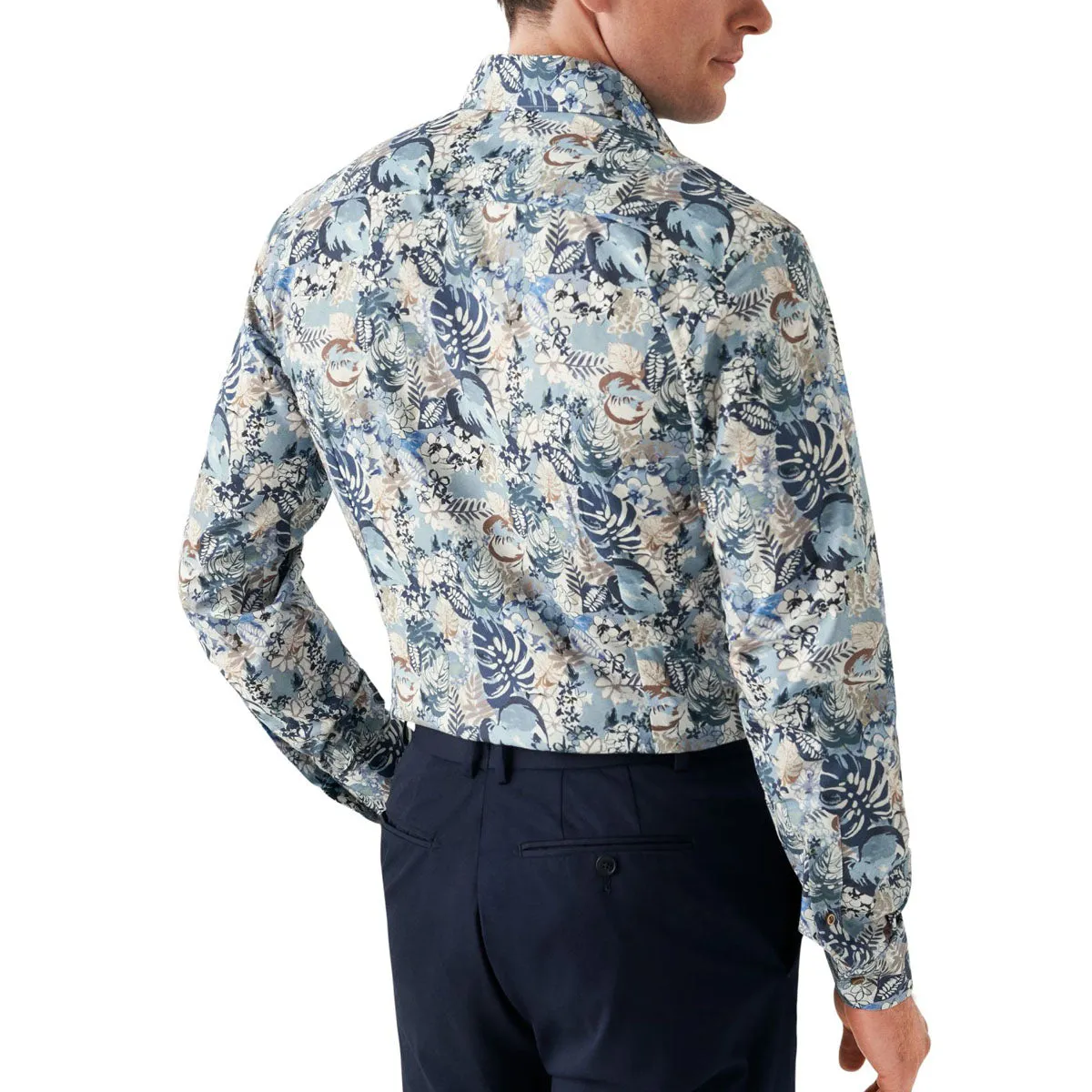 Floral Print Signature Twill Contemporary Fit Shirt