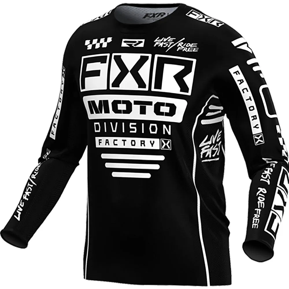 FXR Youth Podium MX Offroad Jersey Black/White
