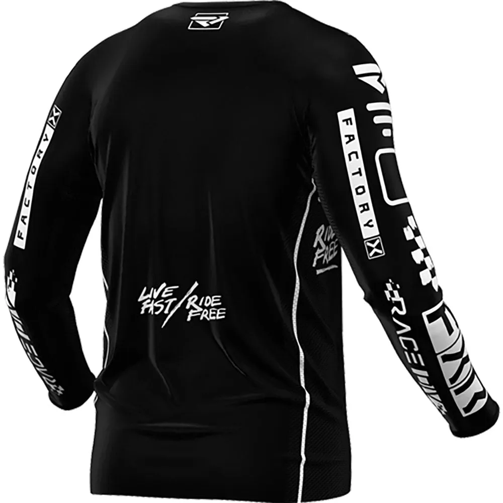 FXR Youth Podium MX Offroad Jersey Black/White