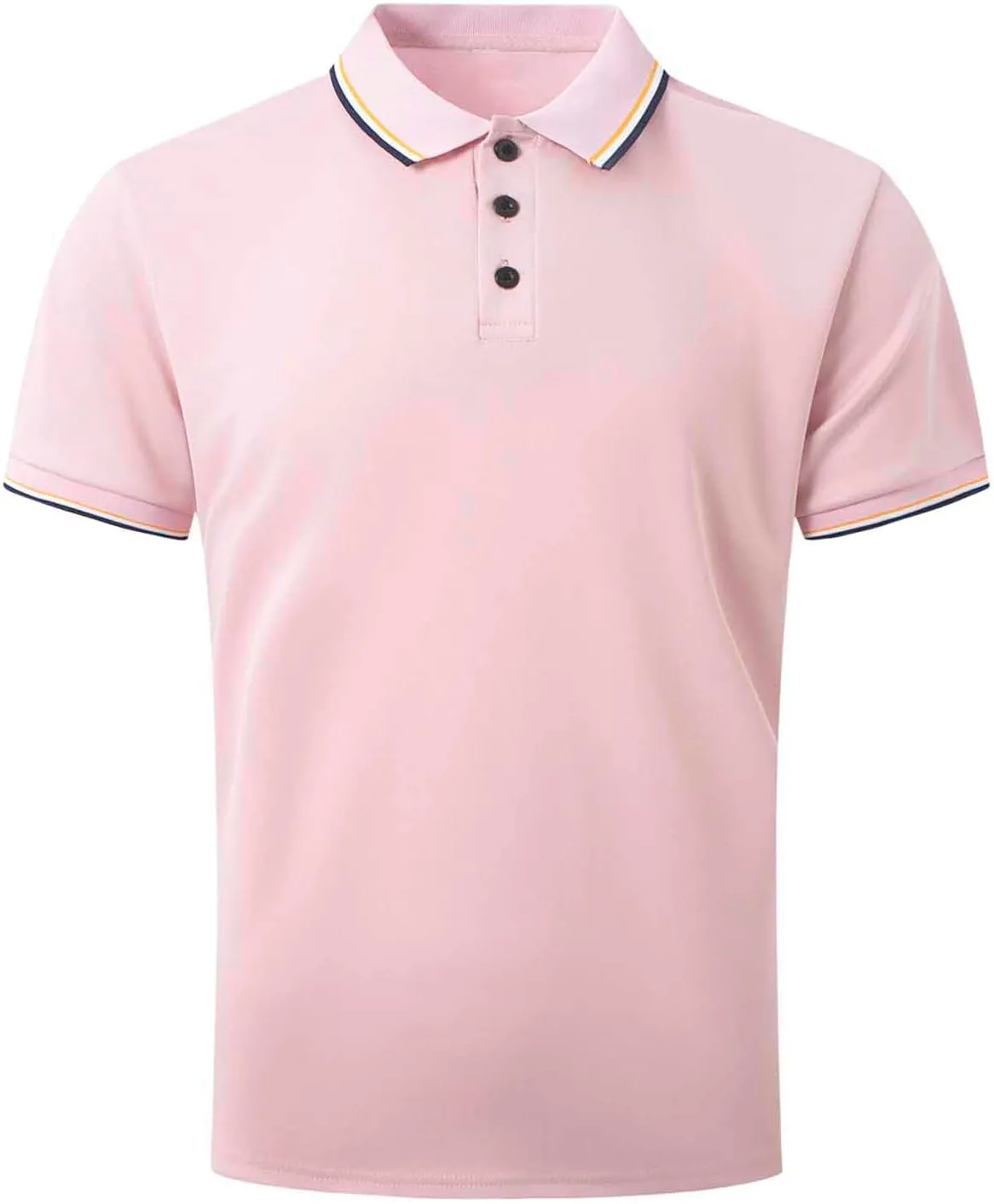 generic Polos T Shirts for Men Performance Short Sleeve Classic Golf Tshirt Collared Moisture Wicking Tee Stylish Patchwork