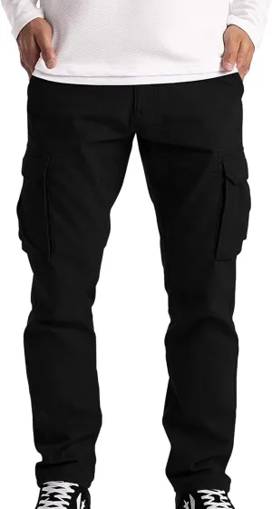 GIERIDUC Cargo Pants for Men Relaxed Fit Mens Straight Leg Track Pants Dress Pants for Skinny Guys Heavyweight Joggers Mens