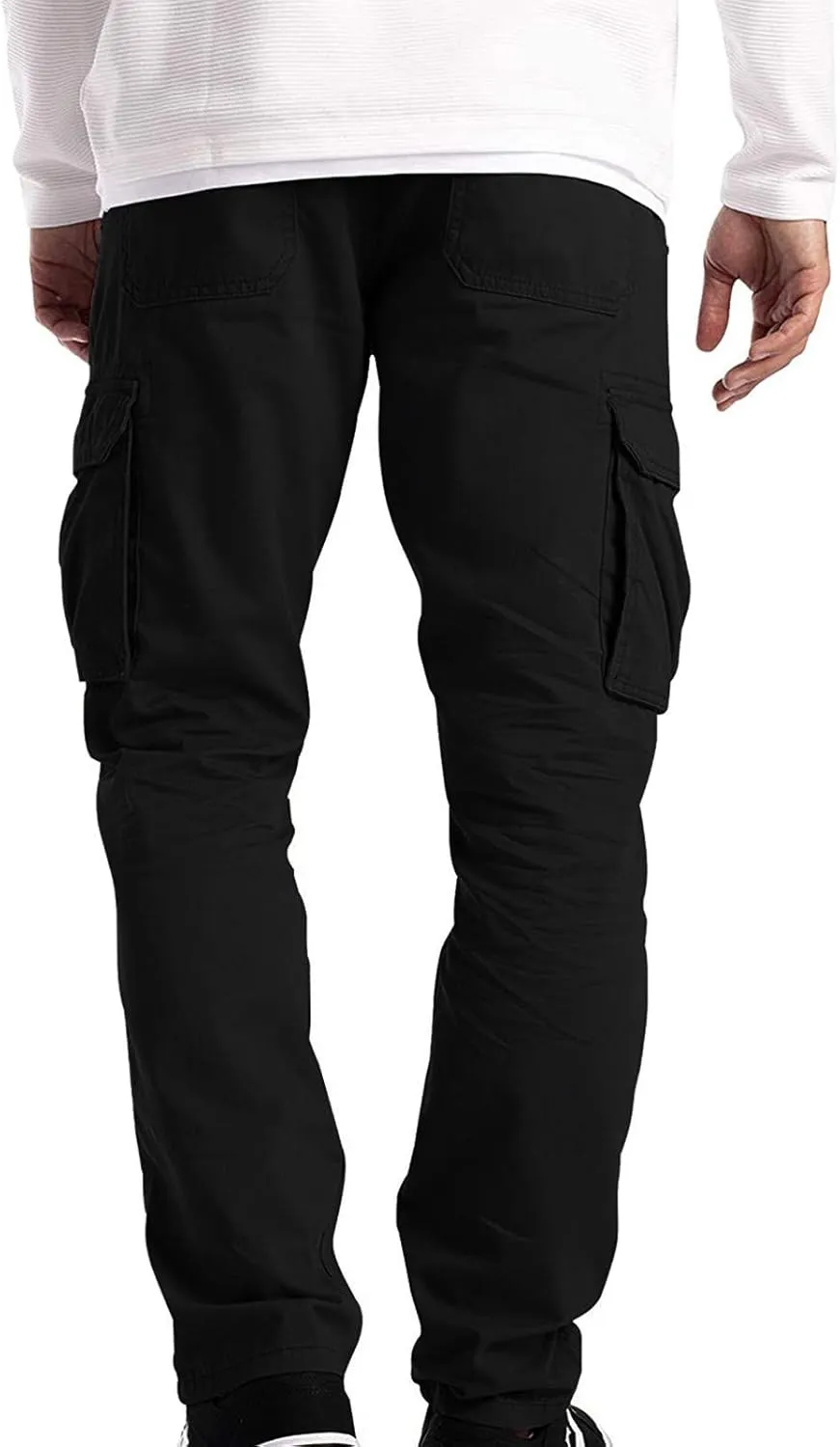 GIERIDUC Cargo Pants for Men Relaxed Fit Mens Straight Leg Track Pants Dress Pants for Skinny Guys Heavyweight Joggers Mens