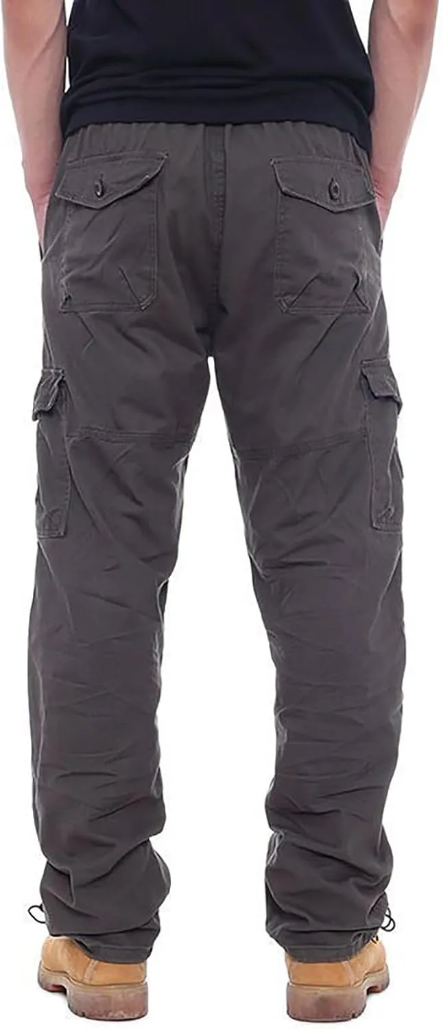 GOFULY Mens Cargo Pants Casual with Pockets Relaxed Fit Pants Ripstop Stretch Sweatpants Outdoor Baggy Pants Men Lightweight