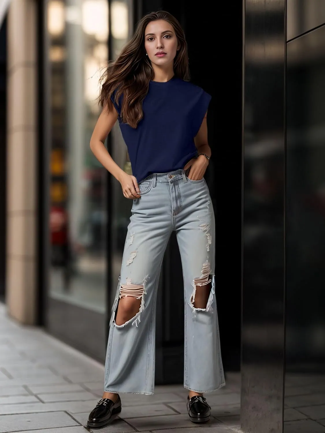 GRECERELLE Women 2025 Cap Sleeve Tops Summer Casual Tee Shirt Loose Crew Neck Basic Tank Trendy Work Vacation Outfits (S-2XL)