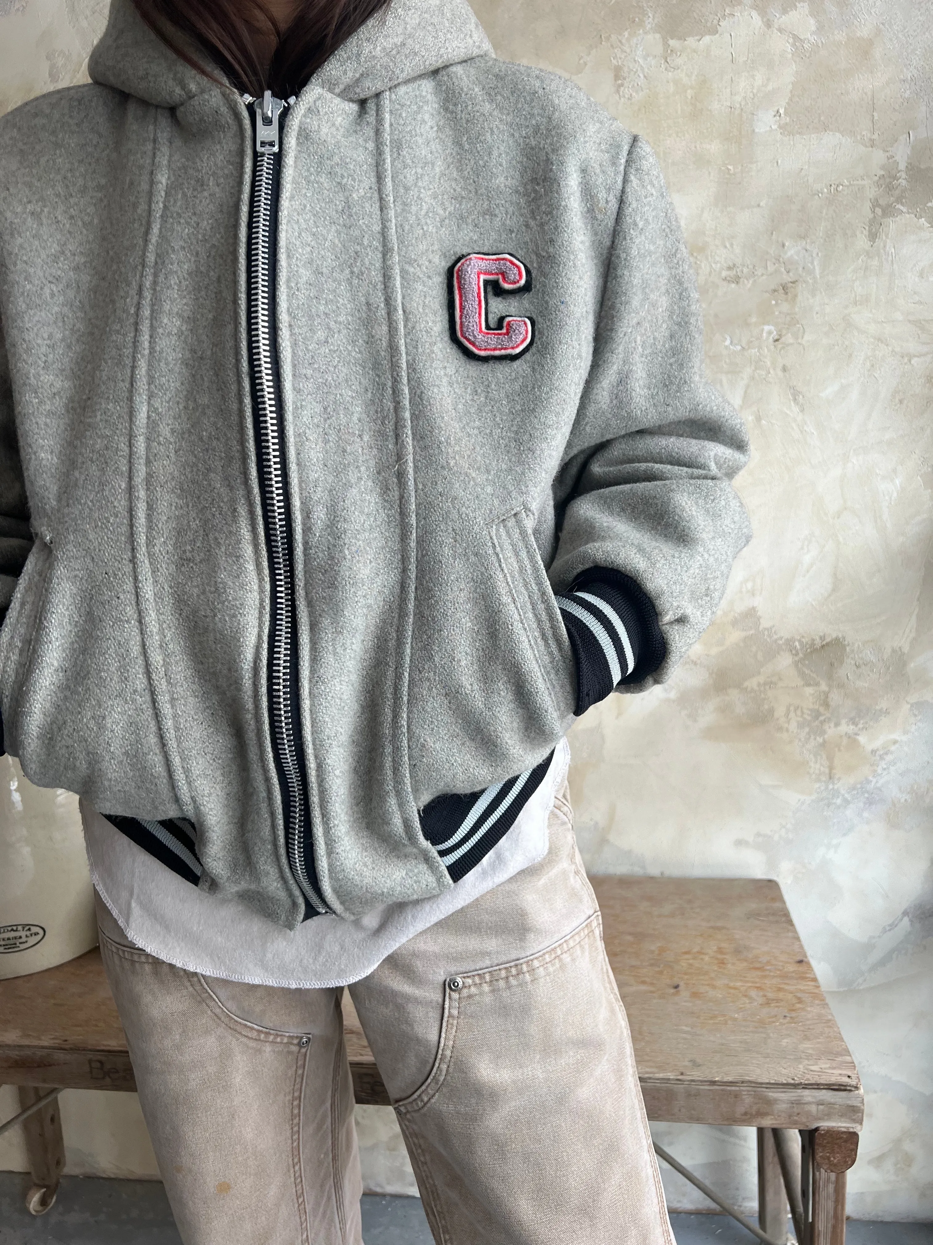 Grey Varsity Jacket