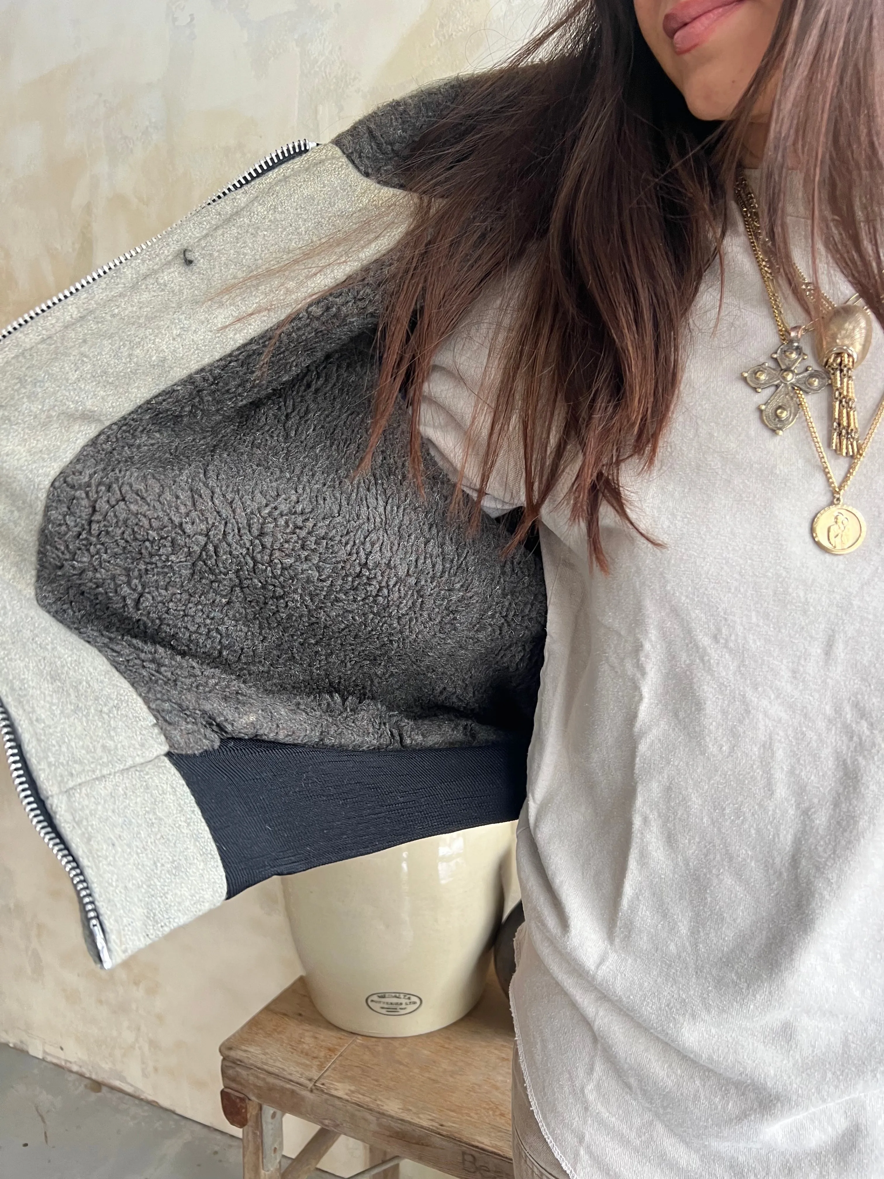 Grey Varsity Jacket