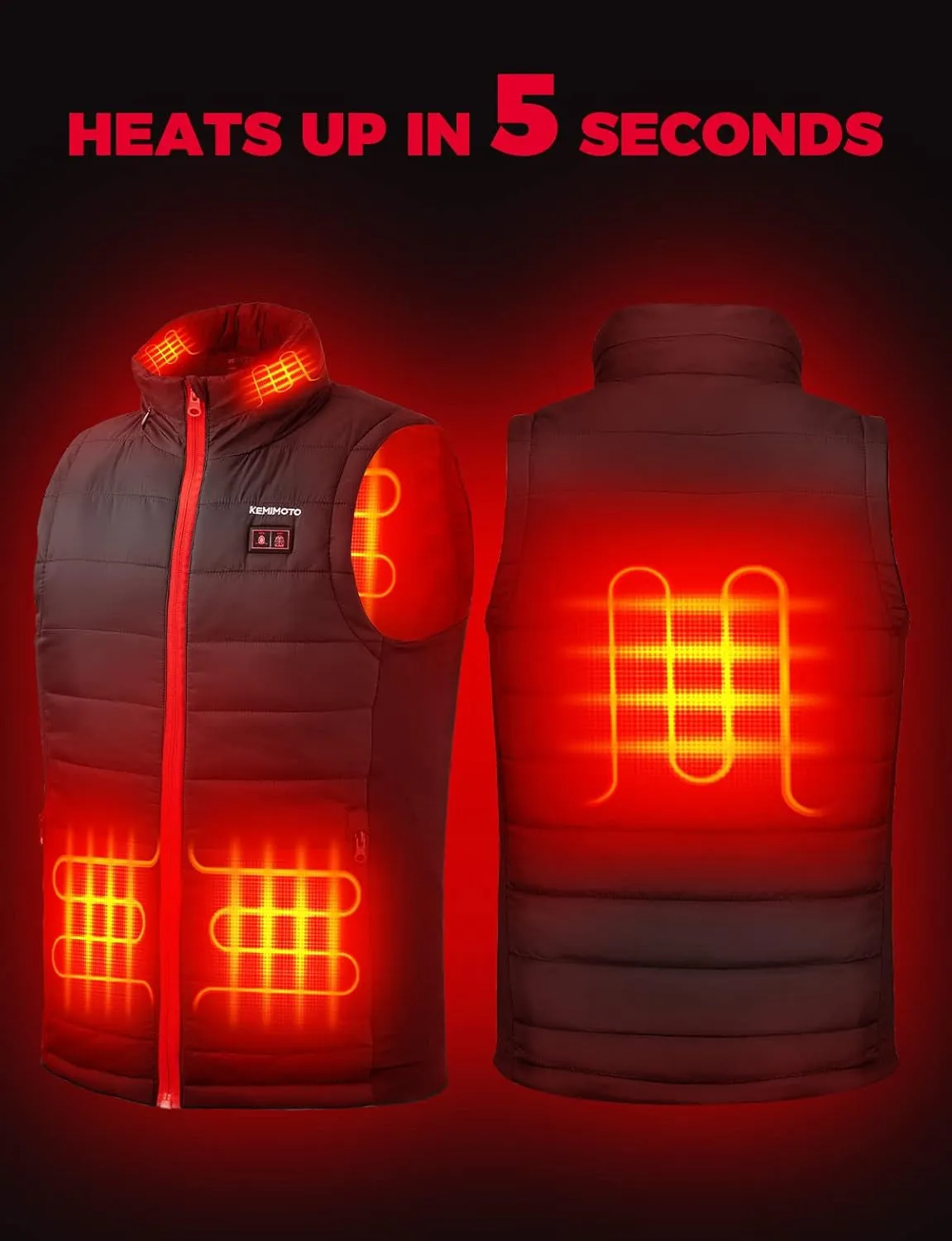 Heated Vest for Women with Battery Pack Included, Battery Women'S Heated Vest, M, Black
