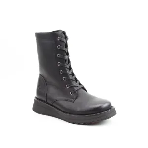 Heavenly Feet Martina 4 Ladies Black Vegan Zip & Lace Ankle Boots