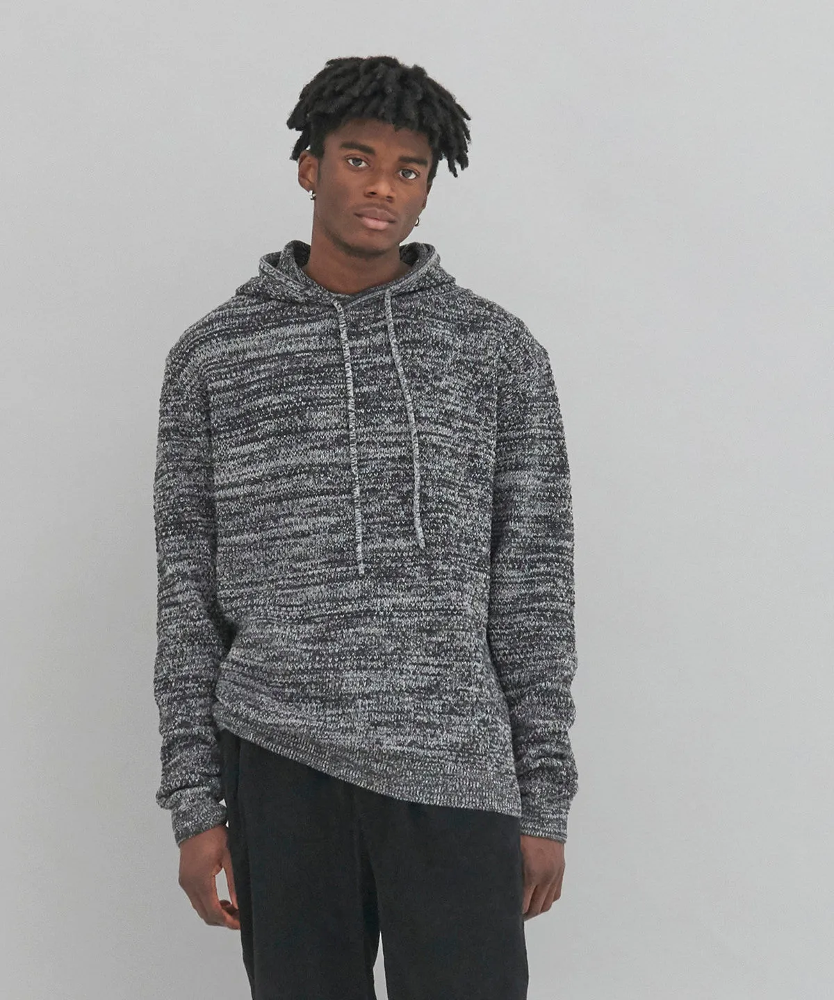 Iguazu regen knitted hoodie | Charcoal/Black