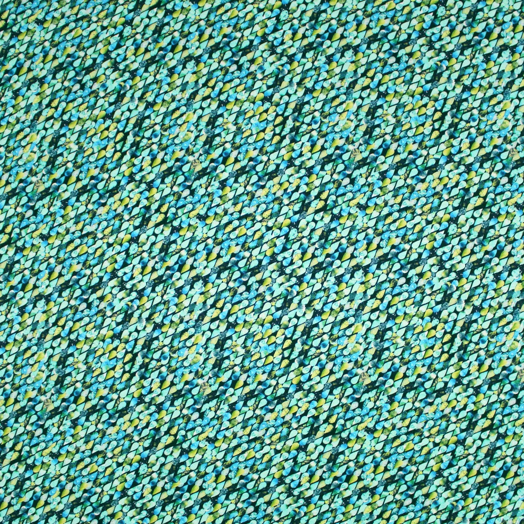 Italian 'rain drops' viscose/spandex knit