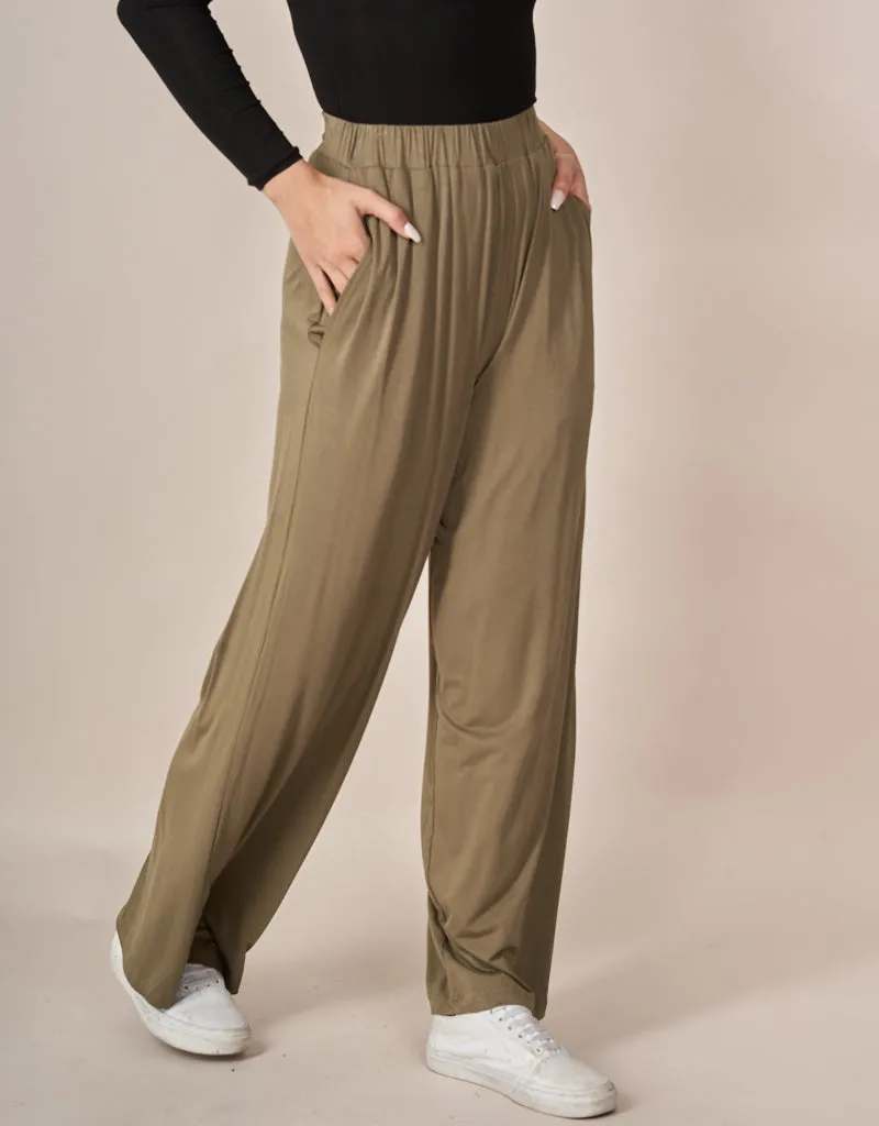 Jersey Wide Leg Pants