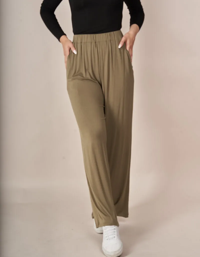 Jersey Wide Leg Pants