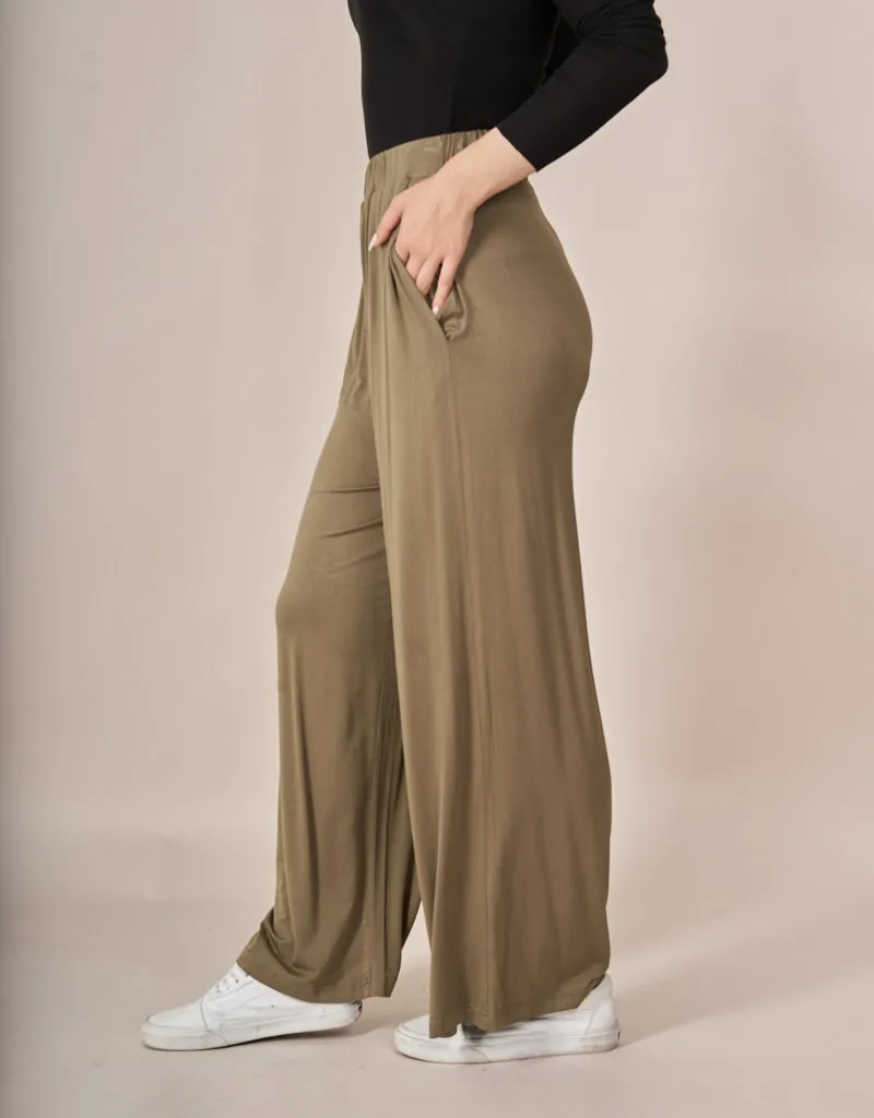 Jersey Wide Leg Pants