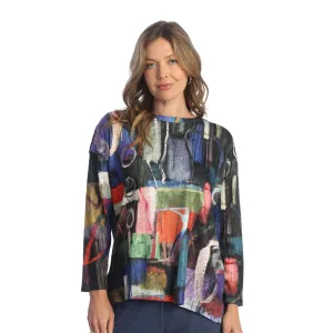 Jess & Jane "Barcelona" Light Knit Top With Step Hem - LK7-1774