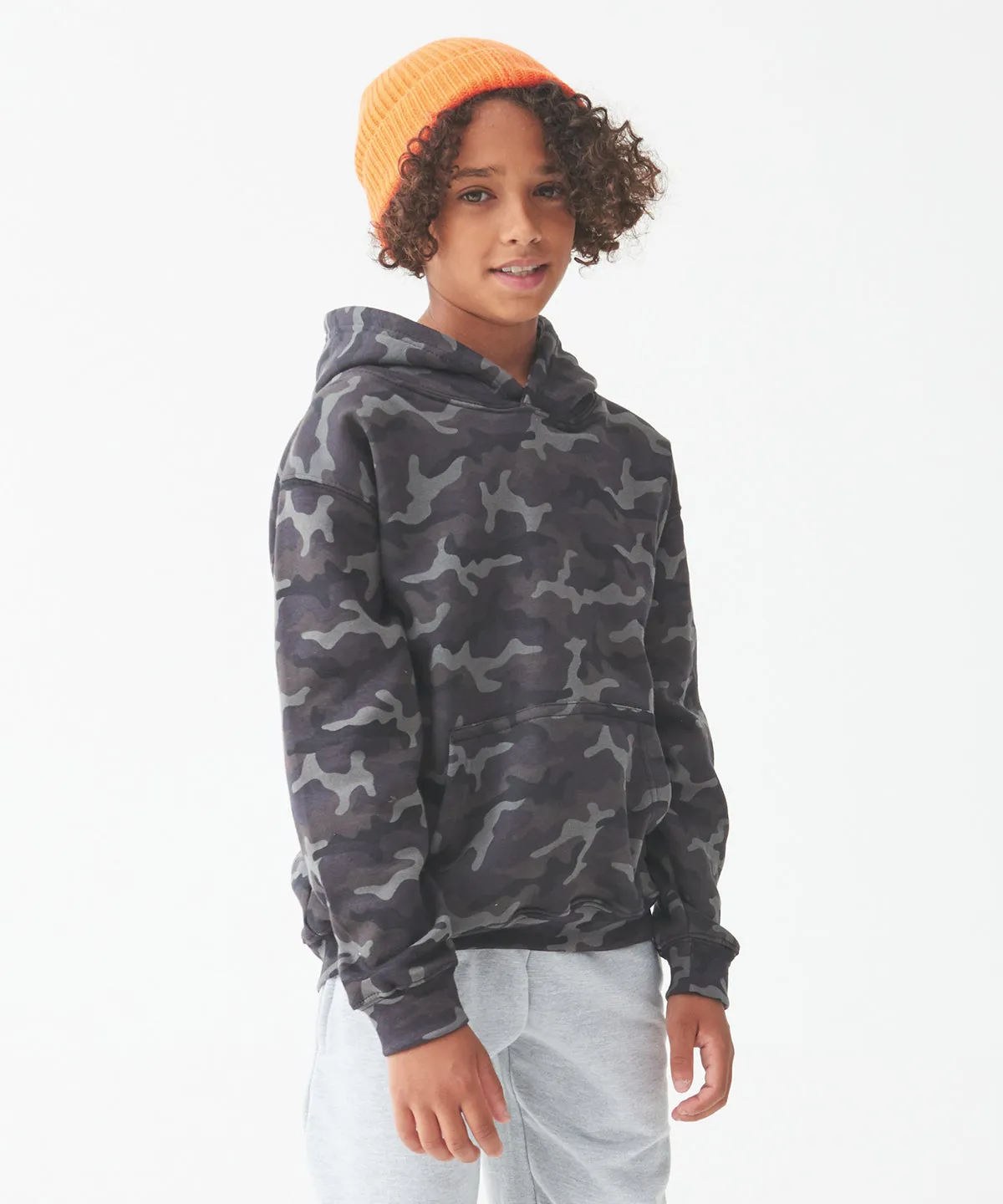 Kids camo hoodie | Black Camo