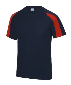 Kids contrast cool T | French Navy/Fire Red
