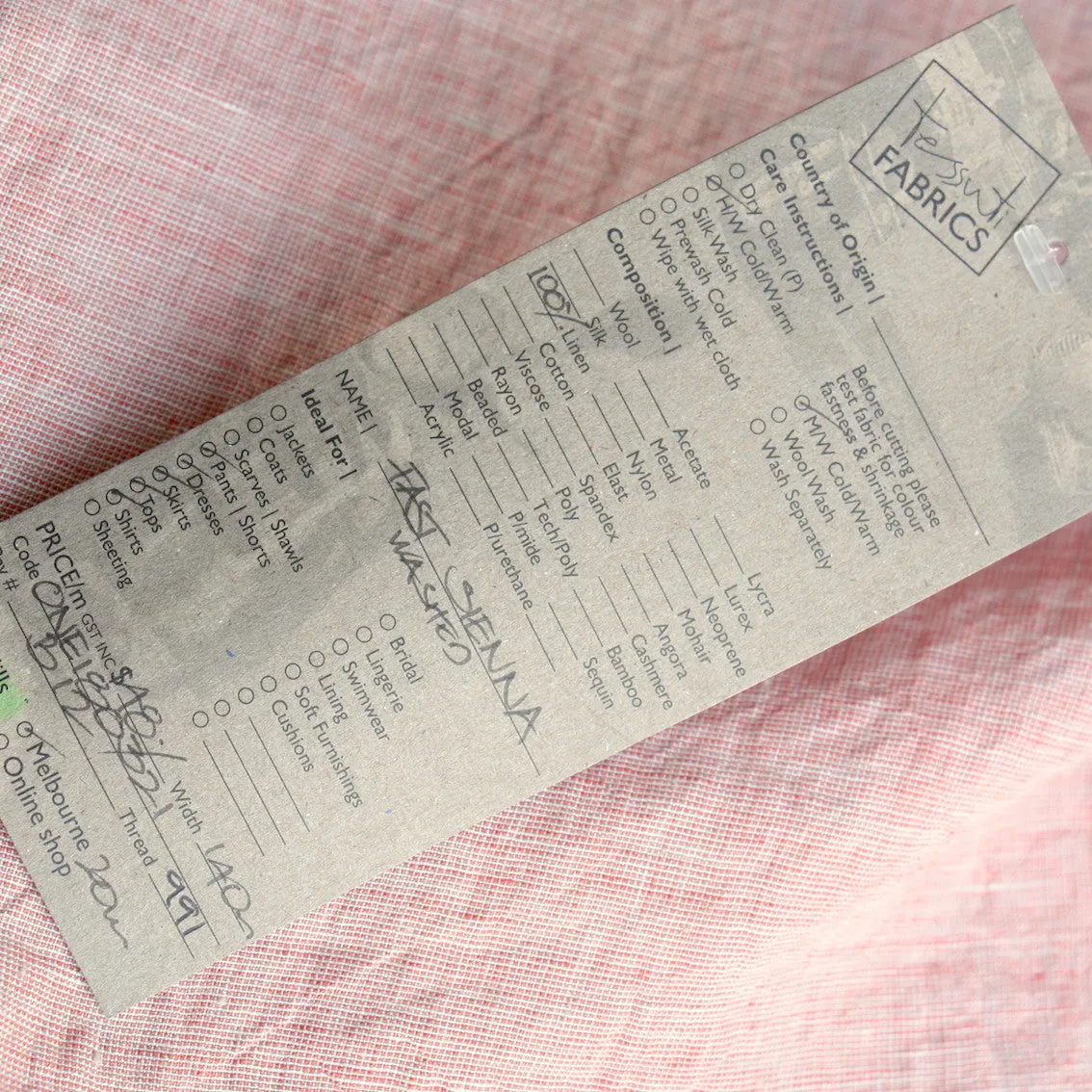 Last Chance - Fast Sienna Washed Linen