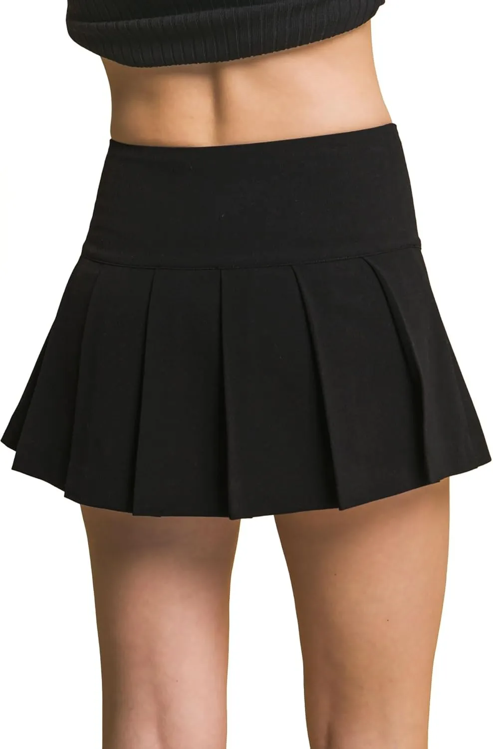 Love Tree Women's Juniors High Waist Pleated Skort Mini Skirt
