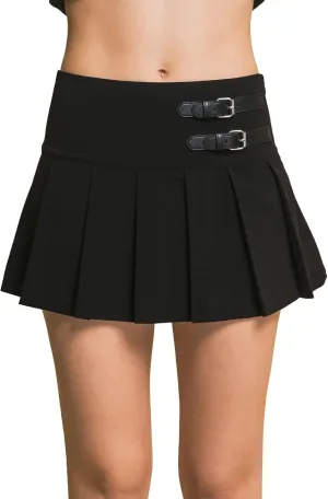 Love Tree Women's Juniors High Waist Pleated Skort Mini Skirt