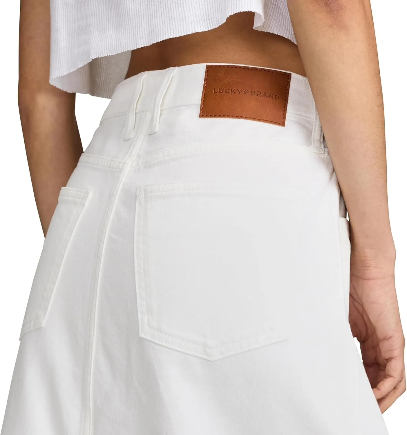 Lucky Brand Women's Denim Maxi Skirt with Slit