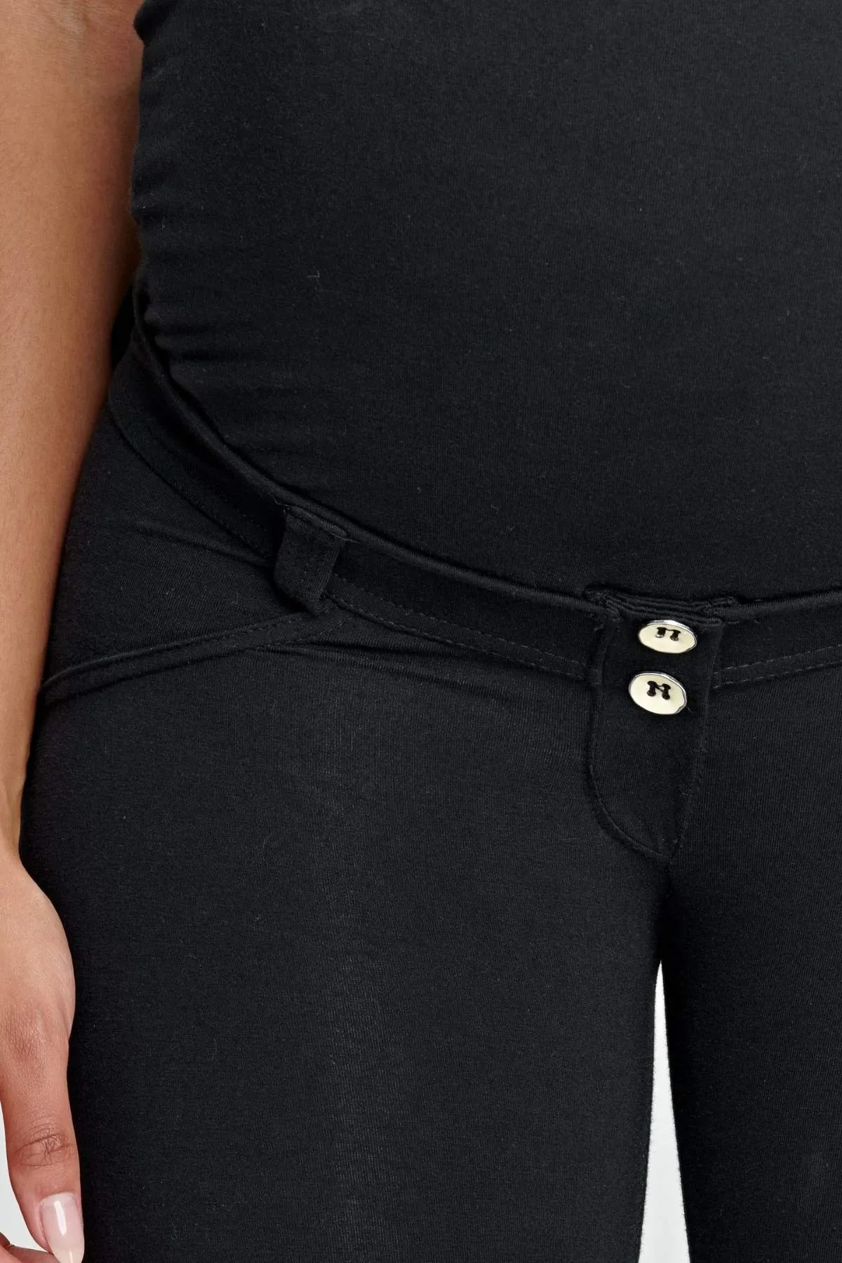 Maternity Skinny Black Cotton Pants