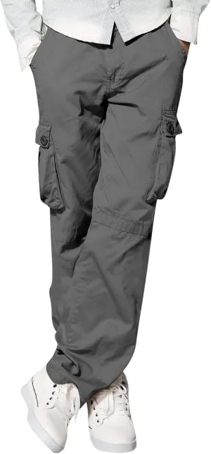 Men's Cargo Pants Casual Multi Pockets Twill Chino Pants Athletic Sweatpant Loose-Fit Classic Lightweight Daily Wear