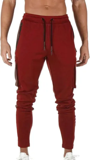 Men's Cargo Pants Sports Jogging Trousers Pockets Belt Mens Cargo Men's Slim Fit Chino Pants Regular Fit Chino Pants