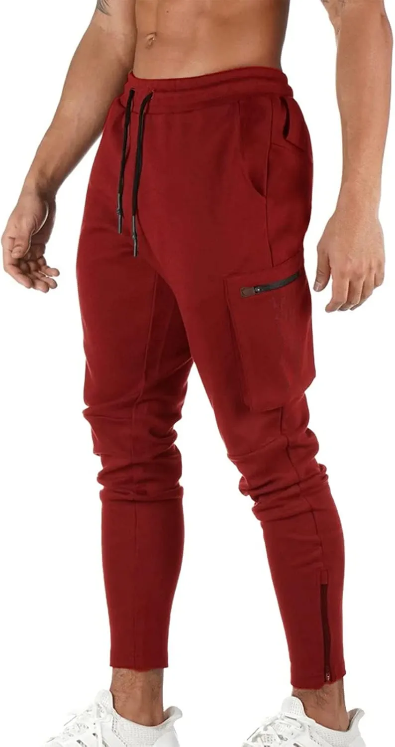 Men's Cargo Pants Sports Jogging Trousers Pockets Belt Mens Cargo Men's Slim Fit Chino Pants Regular Fit Chino Pants