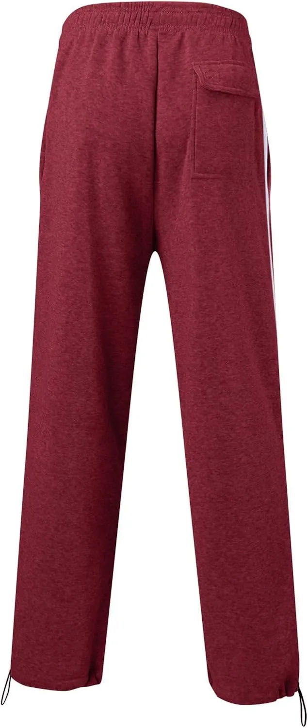Mens Casual Pants Fashion Sport Cargo Sweatpants Lightweight Workout Athletic Pants Open Bottom Joggers with Pockets