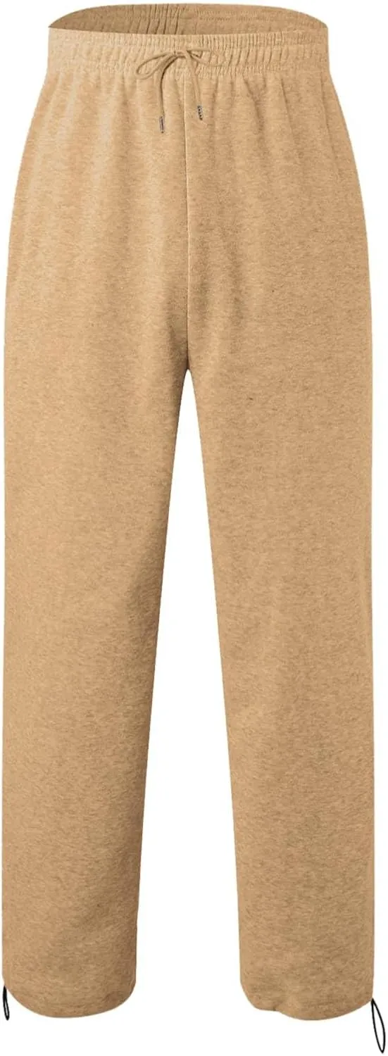 Mens Casual Pants Fashion Sport Cargo Sweatpants Lightweight Workout Athletic Pants Open Bottom Joggers with Pockets