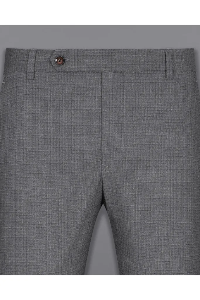 Men's Fuscous Gray Pants Male Casual Solid Color Comfortable Quality Pure Color Trouser