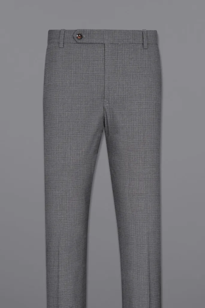 Men's Fuscous Gray Pants Male Casual Solid Color Comfortable Quality Pure Color Trouser