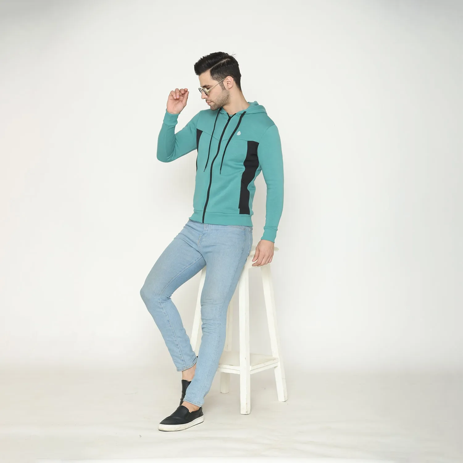 Men's Hoodie Jacket - Aqua