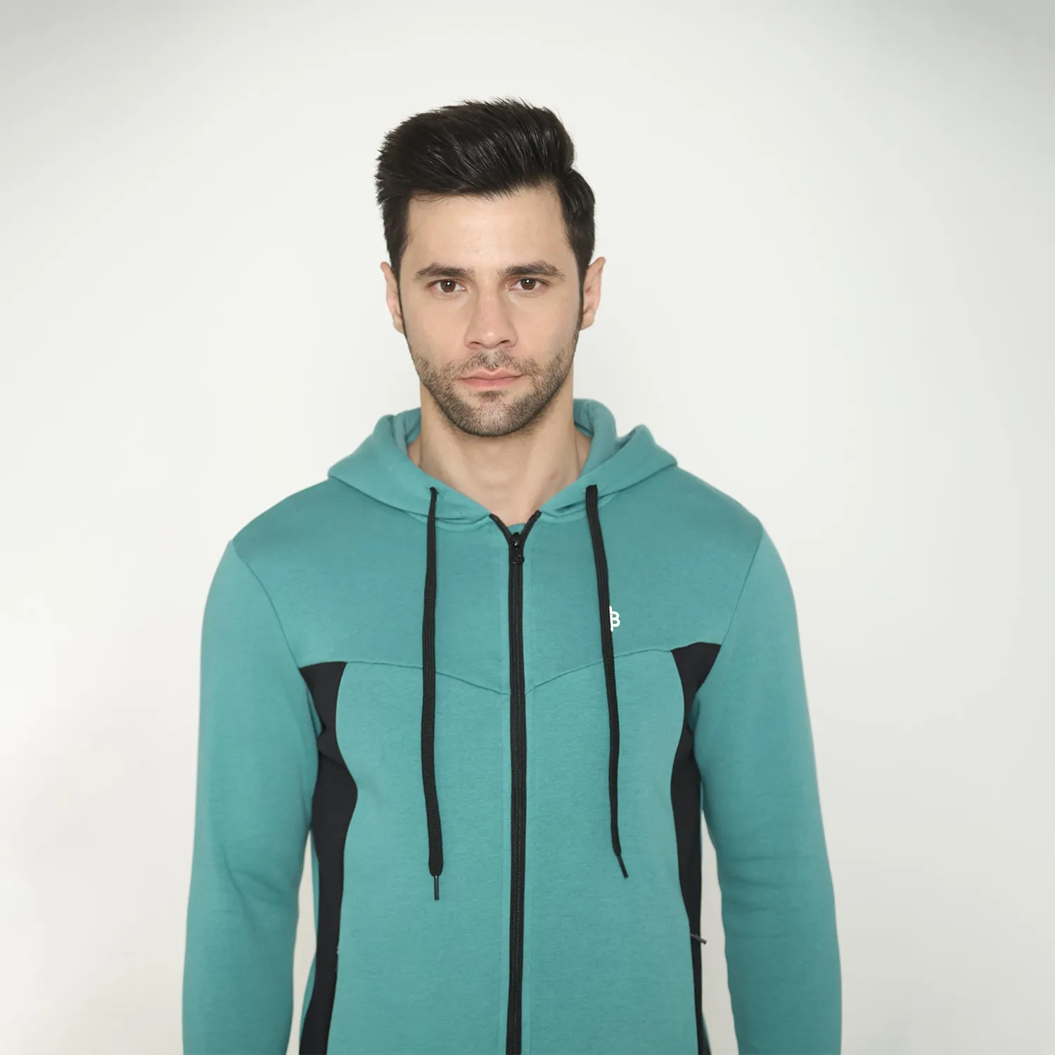 Men's Hoodie Jacket - Aqua