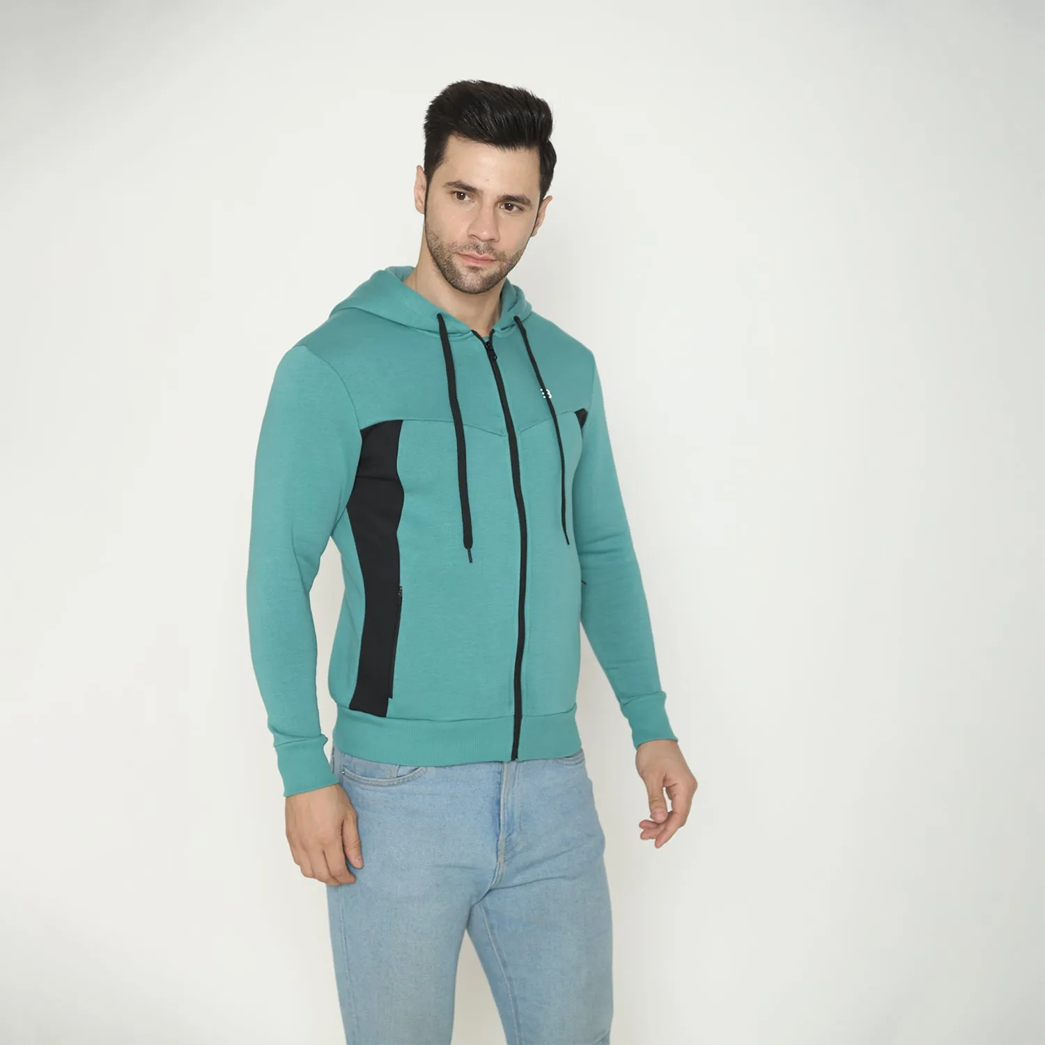 Men's Hoodie Jacket - Aqua